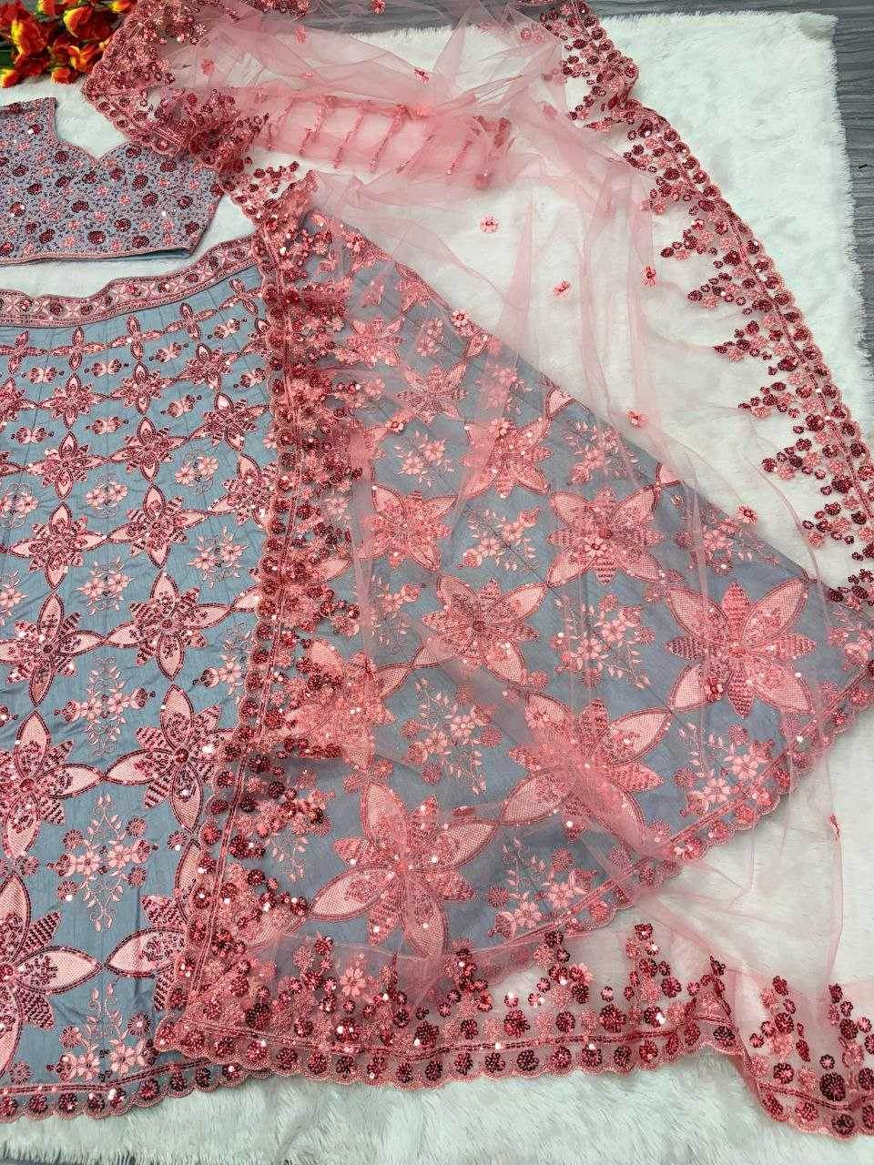 Silk Designer Traditional Embroidered Lehenga - MYLUXURY LANE ENTERPRISE